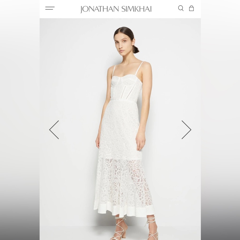 Jonathan Simkhai white bridal dress